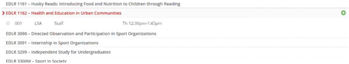 UConn CourseLeaf Website