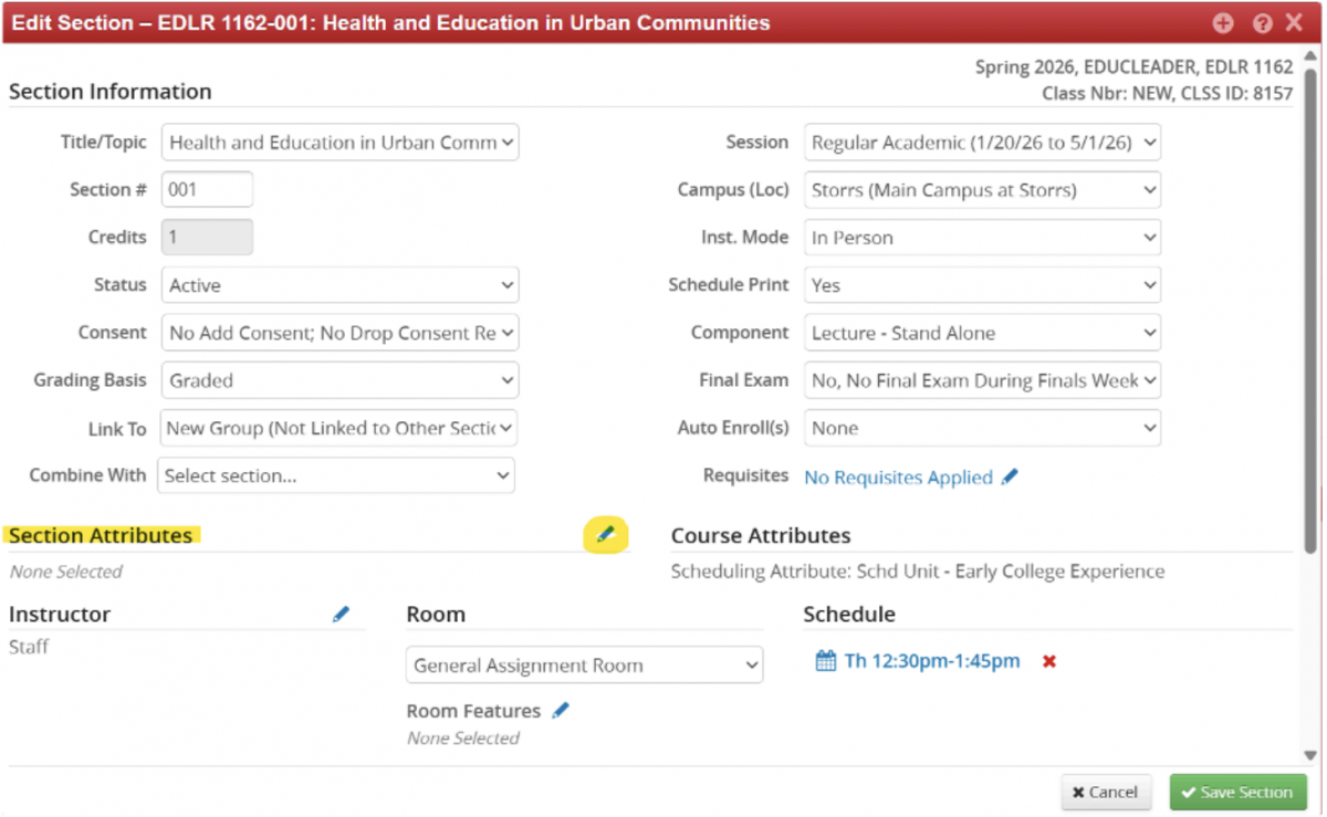 UConn CourseLeaf Website