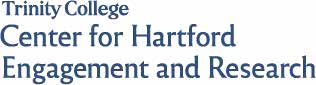 Logo that says Trinity College Center for Hartford Engagement and Research